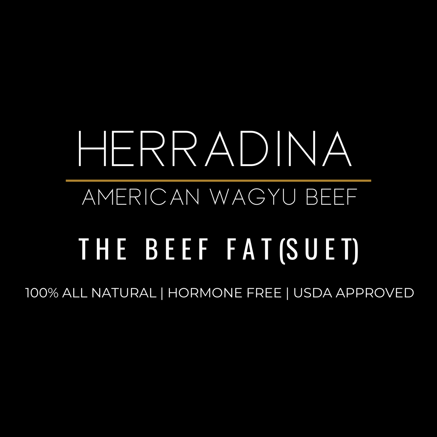 THE BEEF FAT (SUET) - AMERICAN WAGYU BEEF