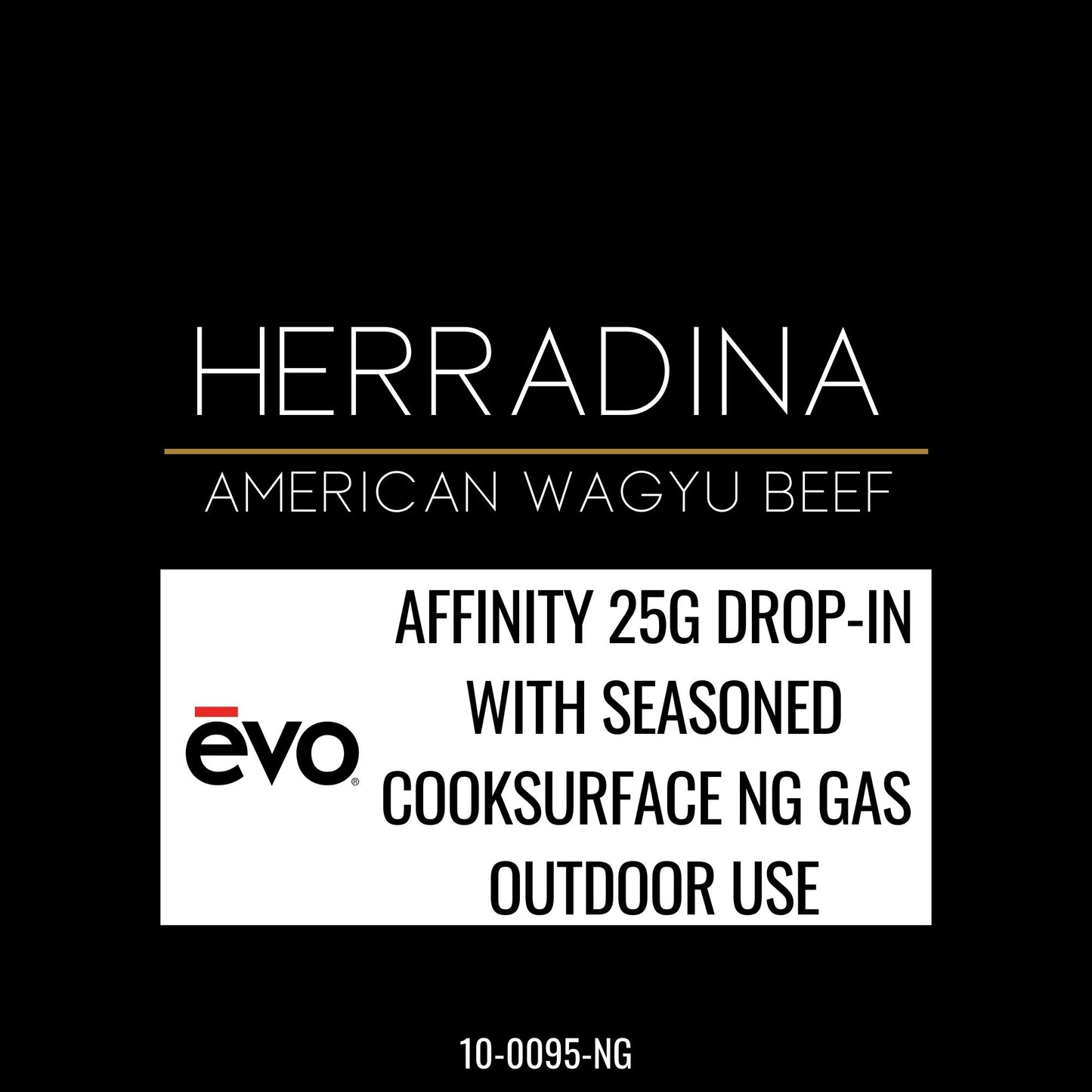 EVO AFFINITY 25G DROP-IN WITH SEASONED COOKSURFACE NG GAS - FULLY ASSEMBLED FOR OUTDOOR USE